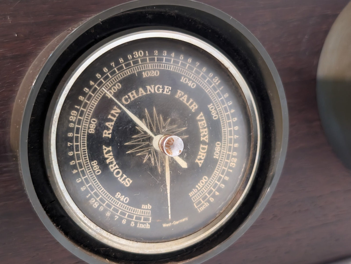 Vintage West Germany Wall Barometer Hygrometer Thermometer Weather Station