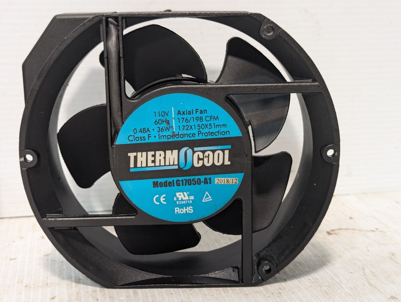 Thermocool G17050-A1 110 VAC Fan 172x150x51mm Ball Bearing 176 CFM - Free Ship