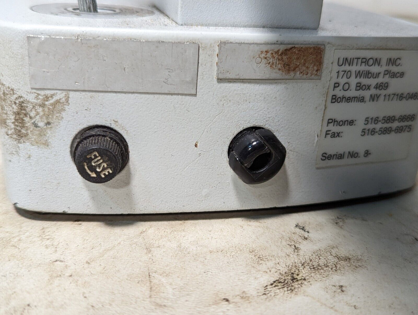 Unitron M-series stereo microscope, non-standard setup, as pictured