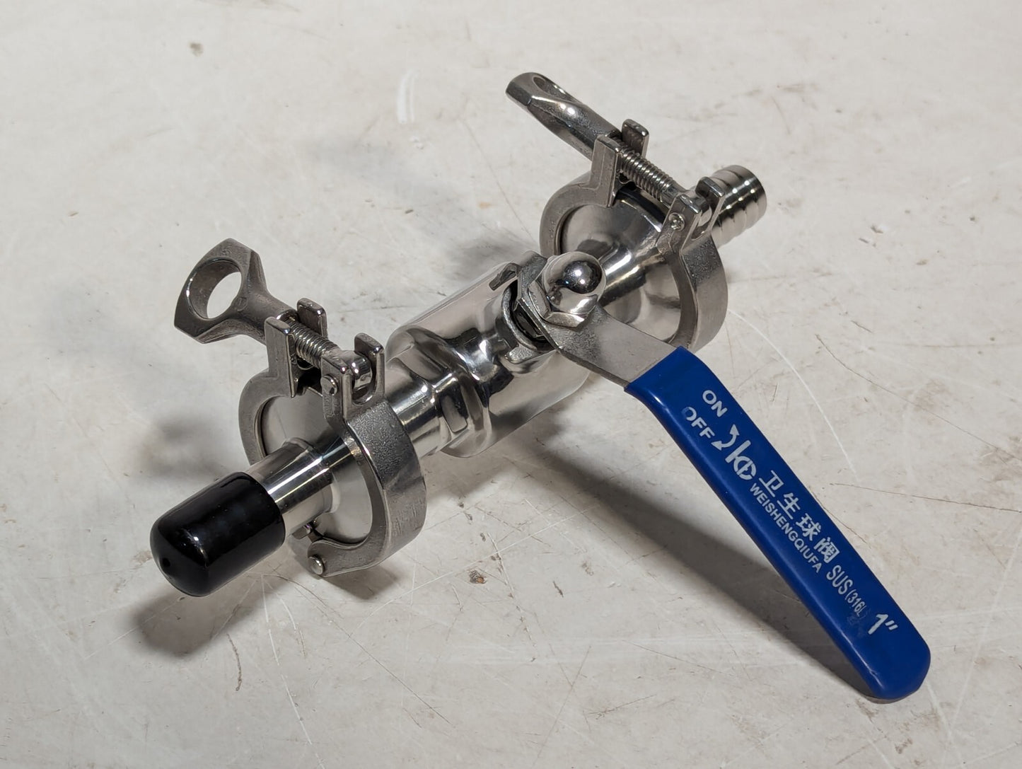 WeiShengQiufa SUS 316L 1" Stainless Steel Sanitary Ball Valve