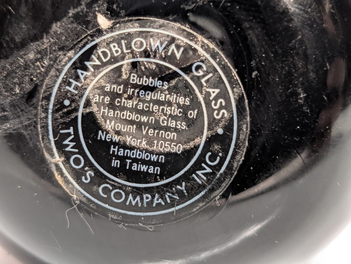 Two's Company Handblown Bud Rose Vase, Black, 6.5" Tall x 3" Diameter at Base