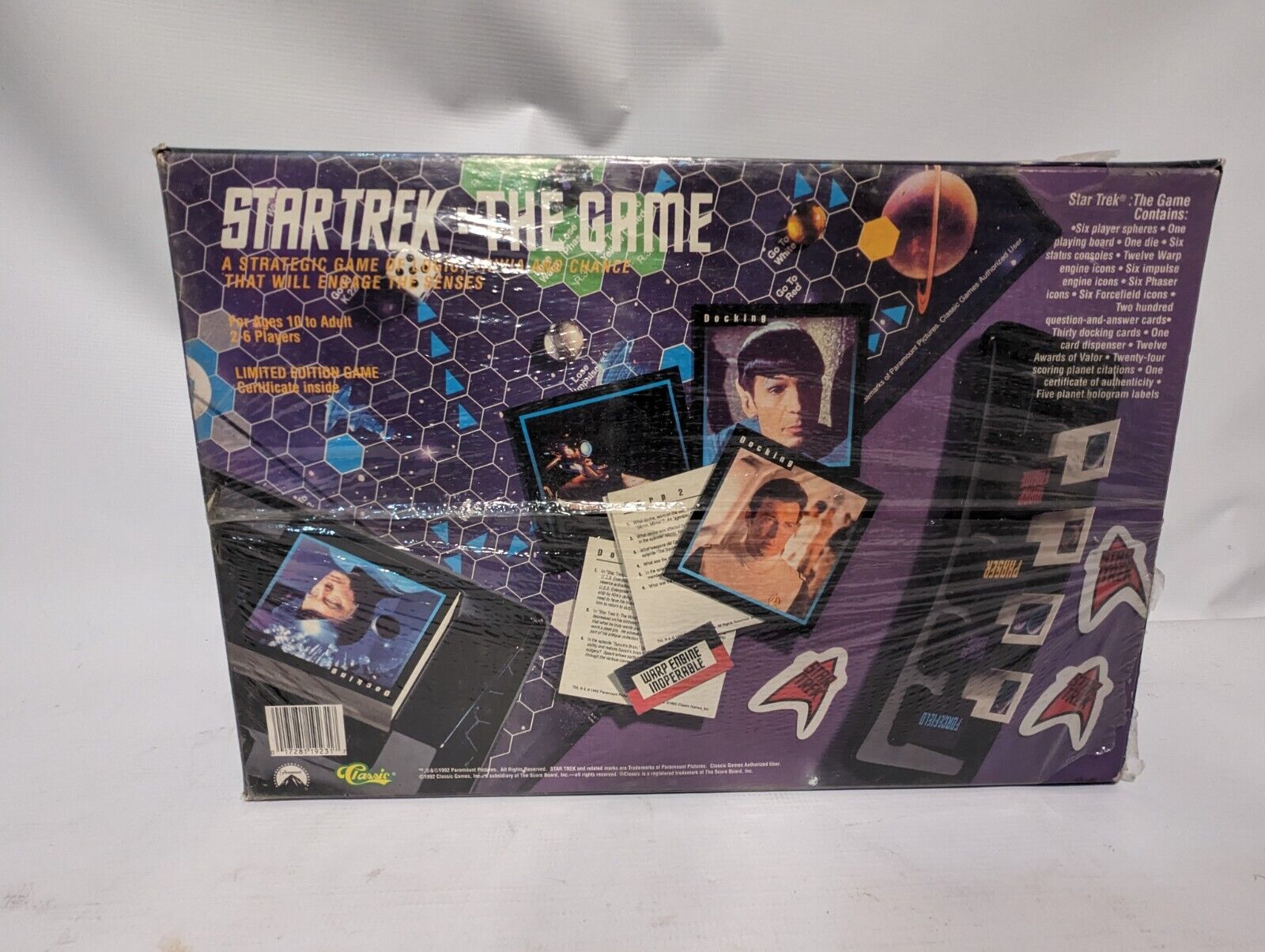Star Trek: The Game, board game, ages 10 to adult, 2-6 players, limited edition