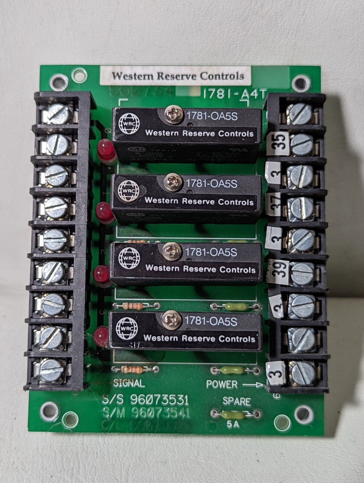 Western Reserve Controls 1781-A4T mounting board for I/O board