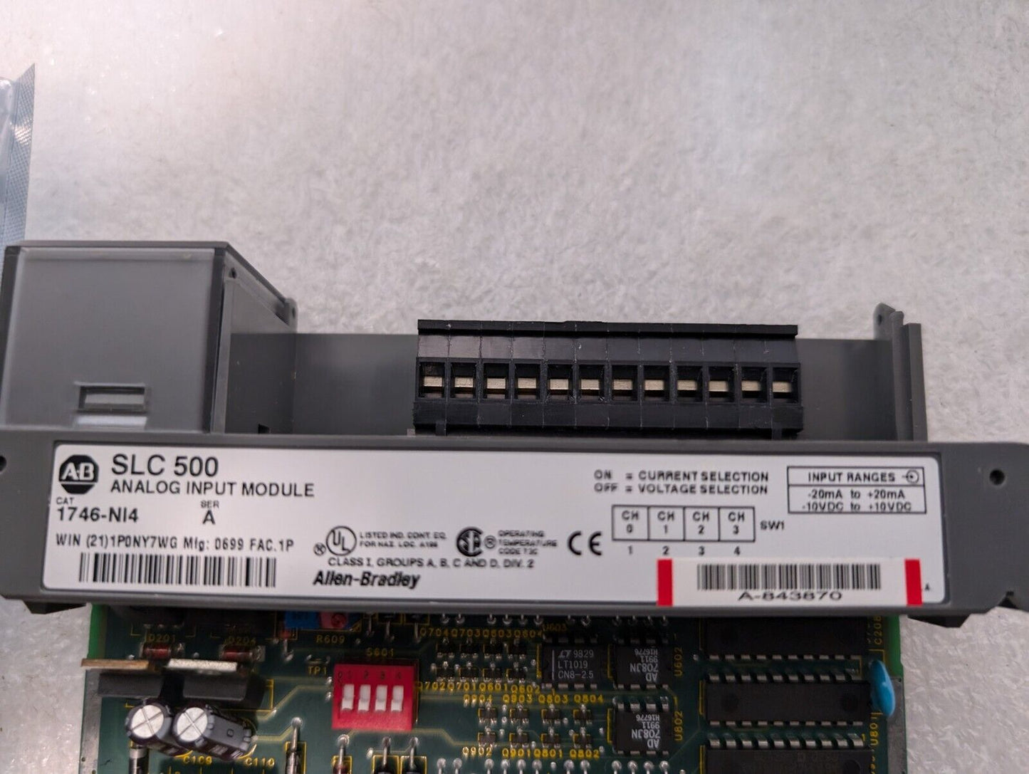Allen Bradley 1746-NT4\B Thermocouple/DC Millivolt Input Module - Free Shipping