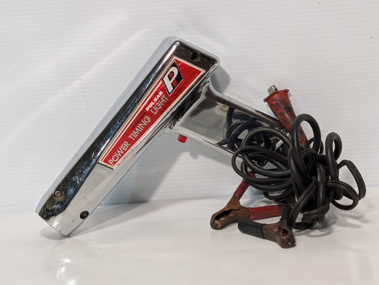 Vintage Chrome Peerless Pulsar Model 150 Power Timing Light Tool Gun