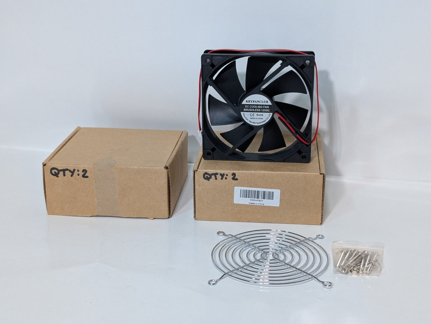 4) KEYFANCLUB 120mm PWM Fan 12v 4-PIN PC Computer Case Cooling Fan Dual 1500RPM