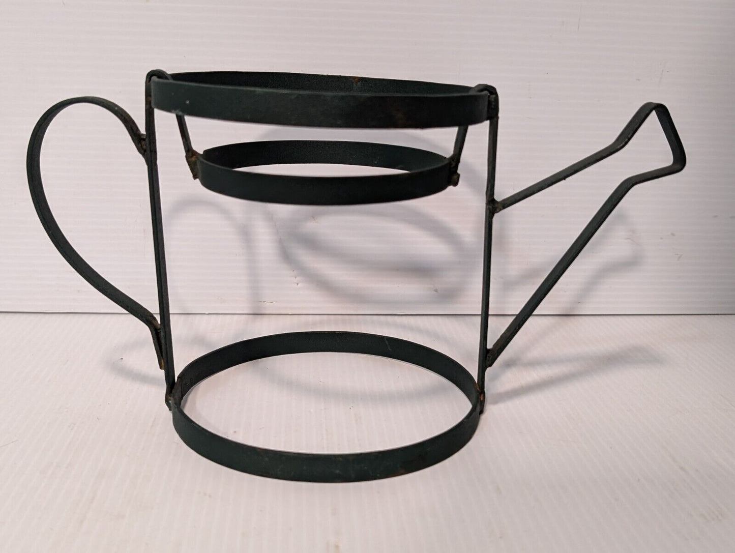 Vintage Wrought Iron Watering Can Planter/ Plant Holder 6 x 11" - Free Shipping