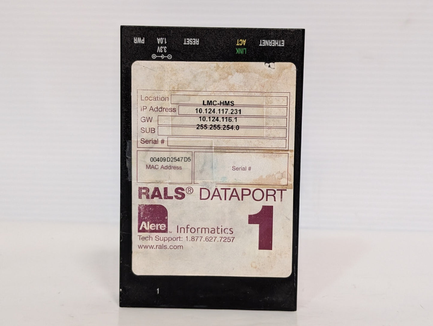 Abbott RALS Dataport1 POCT Device Server, Ethernet, Power Adapter, Peripherals