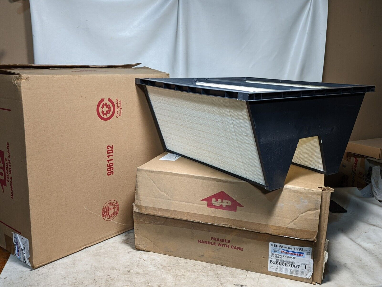 Purolator SL2VS95 24x24x12, plastic, item #5360867067, SERVA - Cell 2VS filter