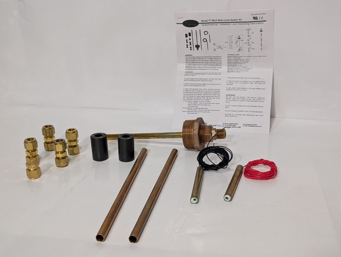WE Anderson (Dwyer) Model F7-MLK Multi-Level Switch Kit, Vertically Mount