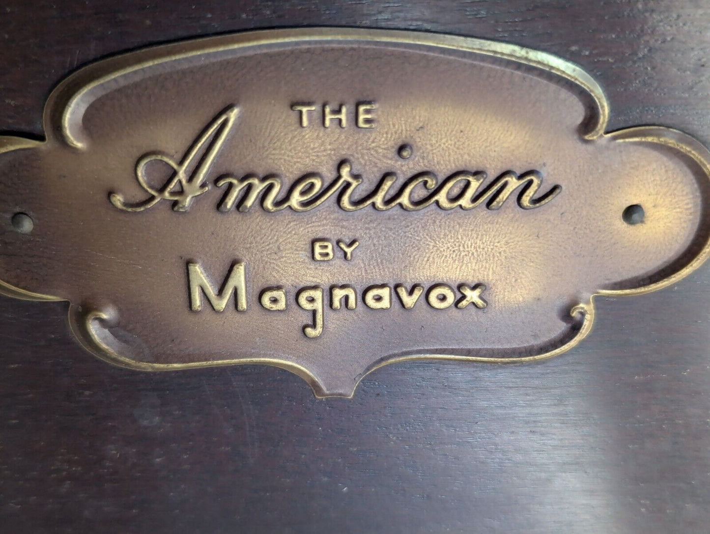 Vintage Radio Cabinet, The Magnavox Co. Vinyl Record player Cabinet -Free Ship
