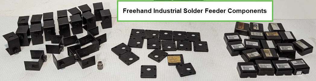 Lot of Freehand Industrial Solder Feeder Components, 45+ Pieces - Free Shipping