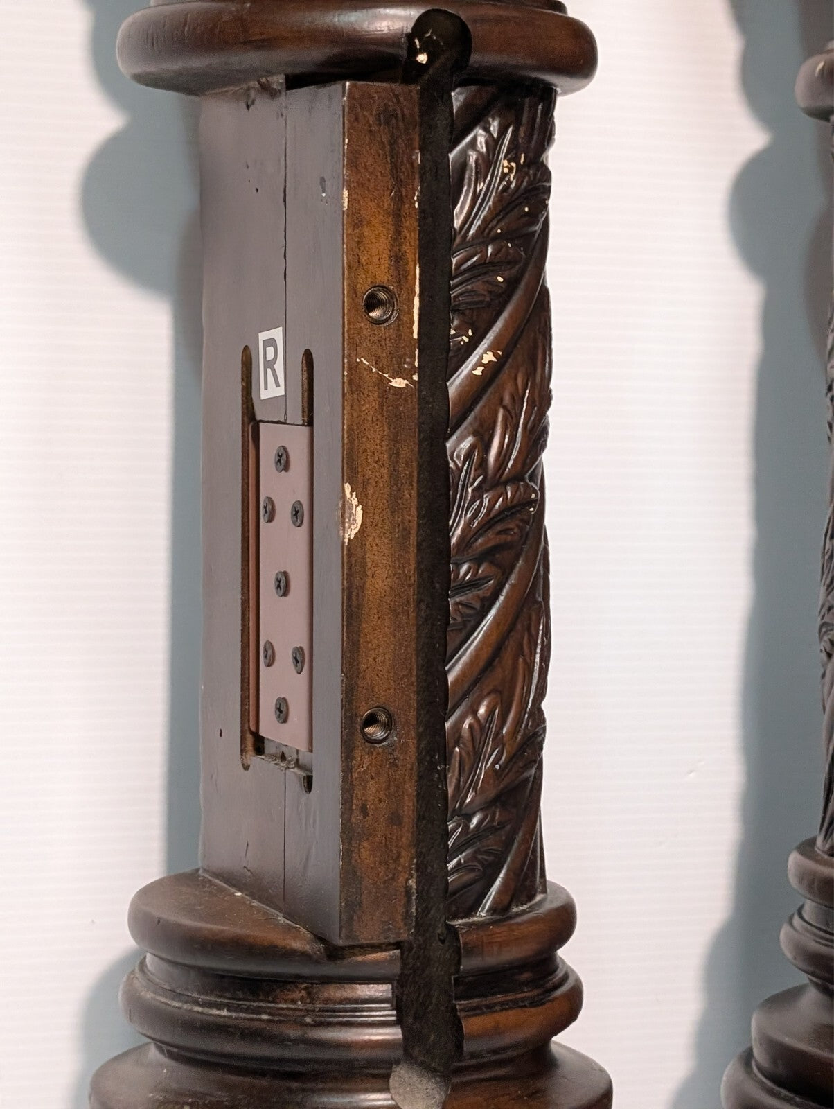 Vintage Pair of Carved Victorian Pedestals and Plant Stands