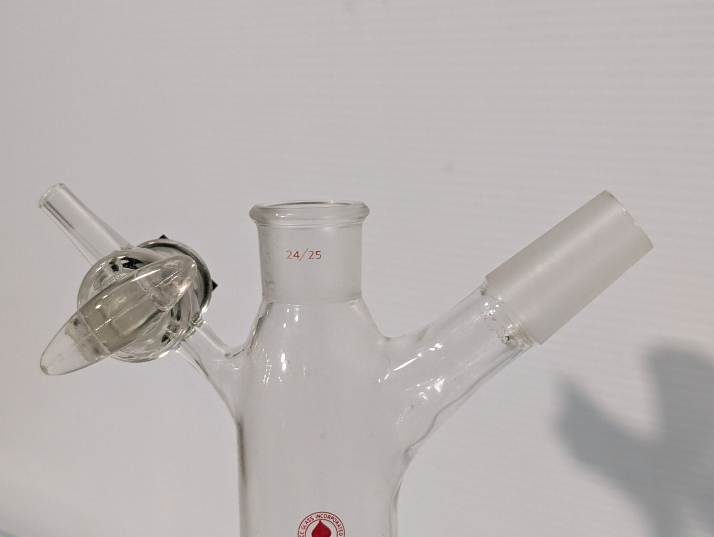 Ace Glass 250mL Schlenk Storage Tube - 24/25 Outer, Top 24/40 Inner, Valve Inlet