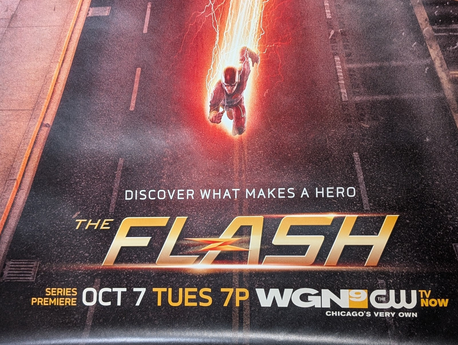 The CW Flash Television Series 2014 Bus Stop Ad Poster DC Comics Memorabilia