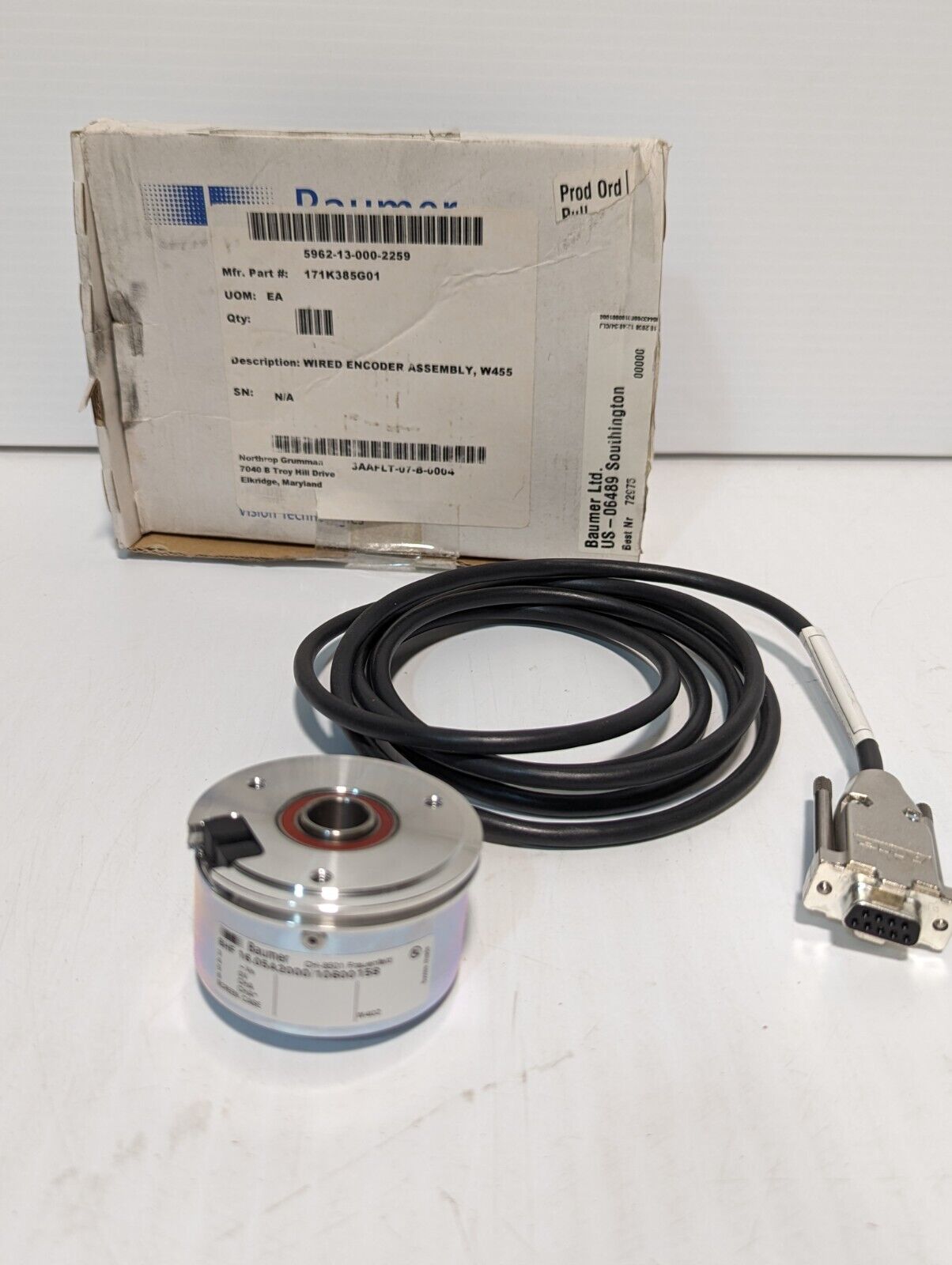 Baumer CH-8501 BHF 16.05A2000/10600 158 Optical Rotary Encoder - Free Shipping