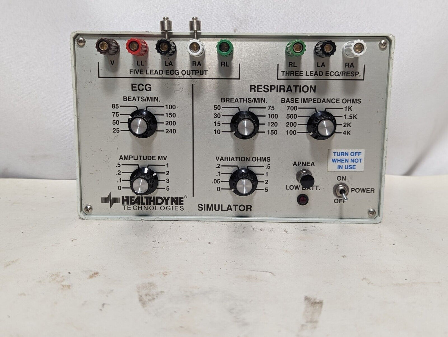 Respironics 5000, HealthDyne Technologies ECG/Resp. simulator