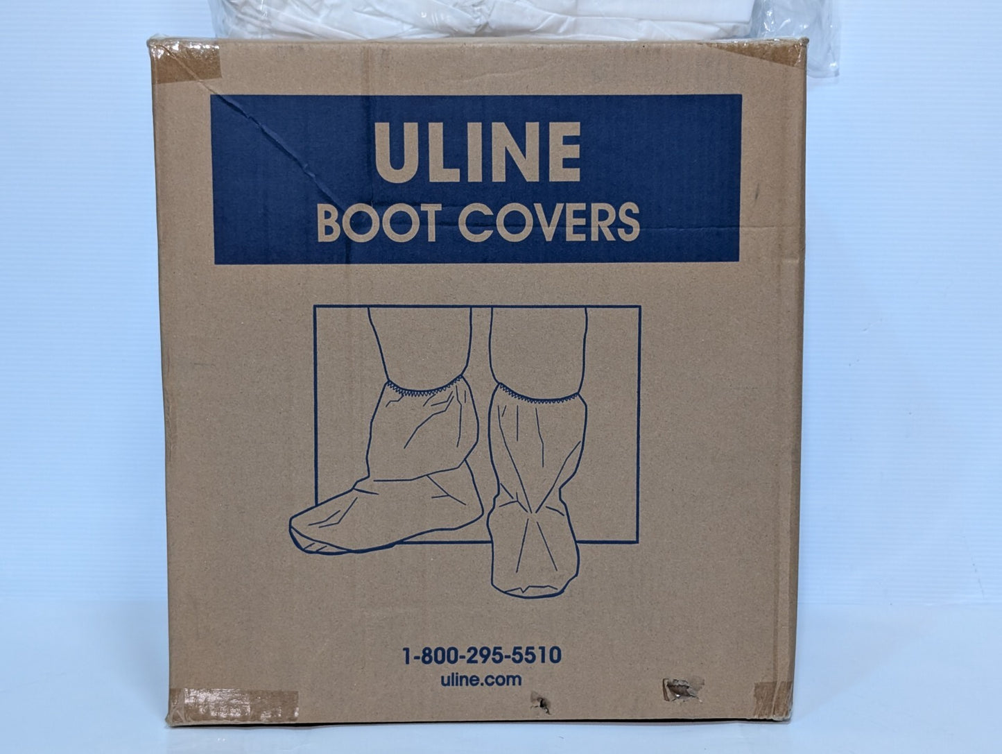1 Box (Qty 150) Uline S-24021 Skid Resistant Boot Covers, Fit Size 12-15 Boots