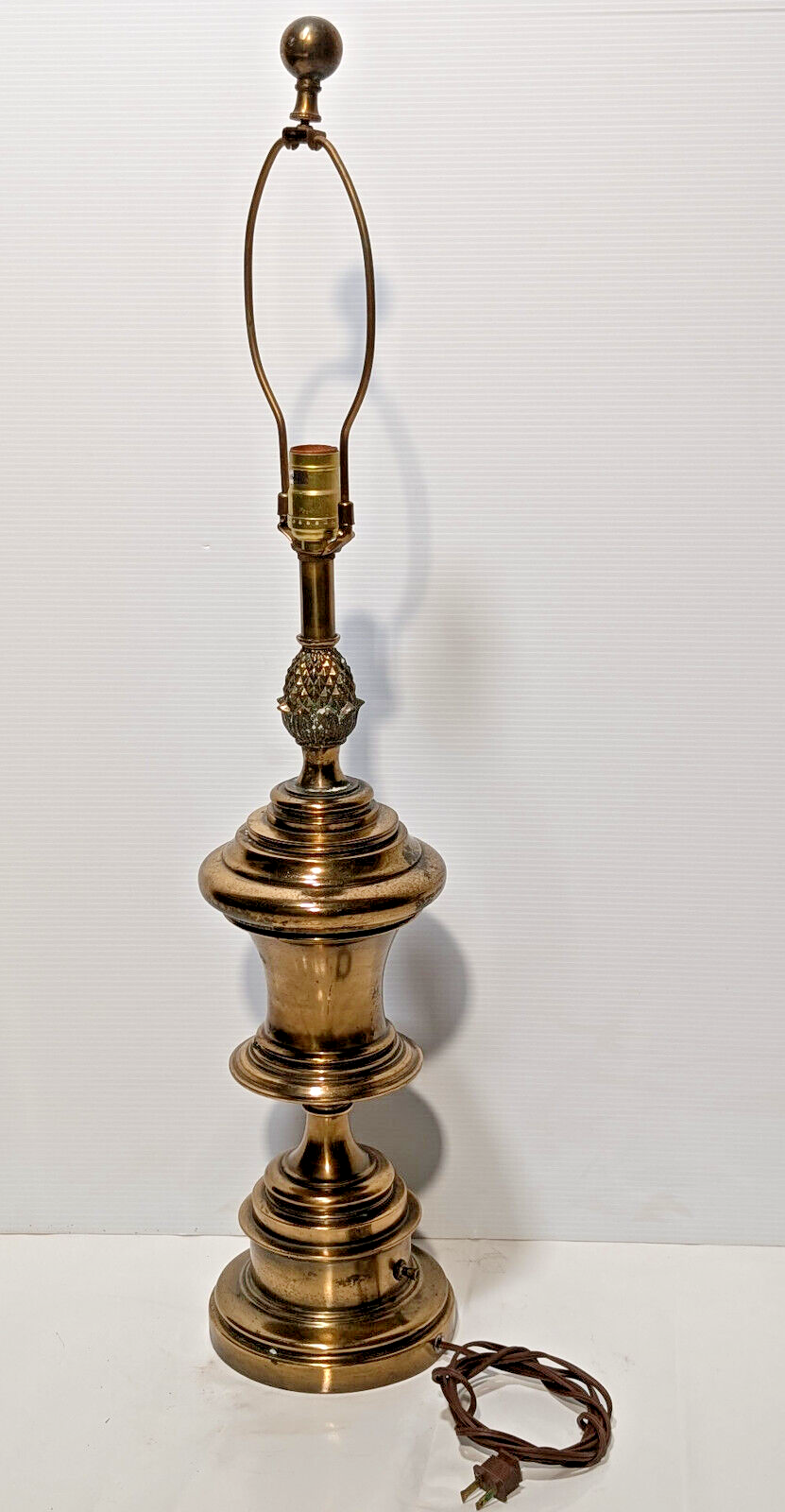 Stiffel Vintage, Antique, MCM, 34" Brass Table Lamp, Pineapple,Hollywood Regency