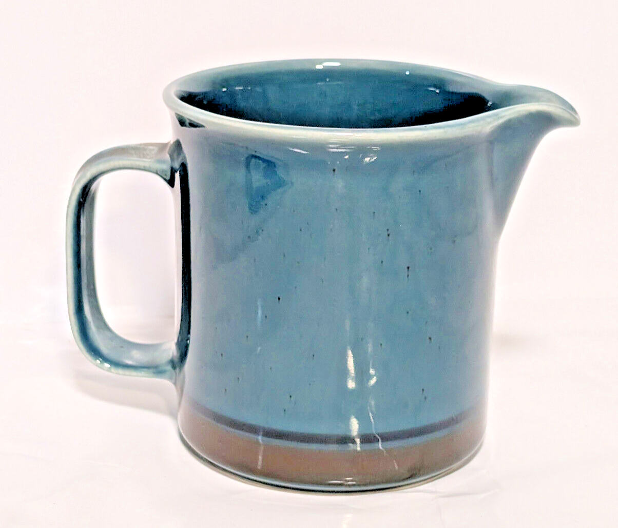 Vintage Meri Arabia Finland Pitcher Glazed Turquoise, Brown, Scandanavian, MCM