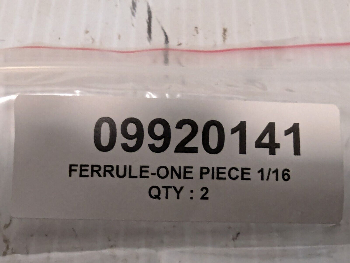 09920141 One-Piece 1/16 inch Ferrule - Quantity of 2 - Free Shipping