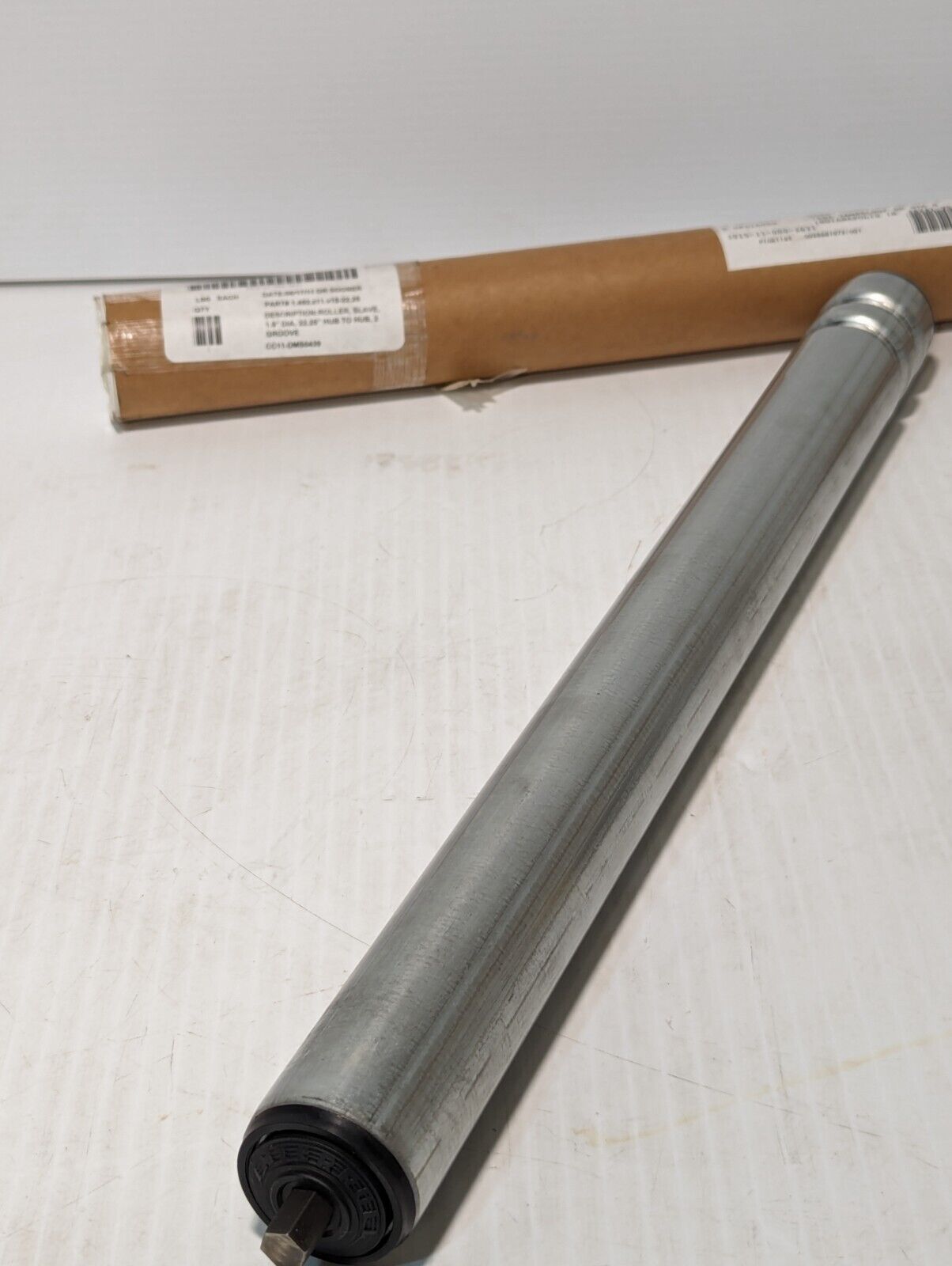 Interroll Two-Groove Idler Roller 3915-11-000-2631, 22.25" - Free Shipping