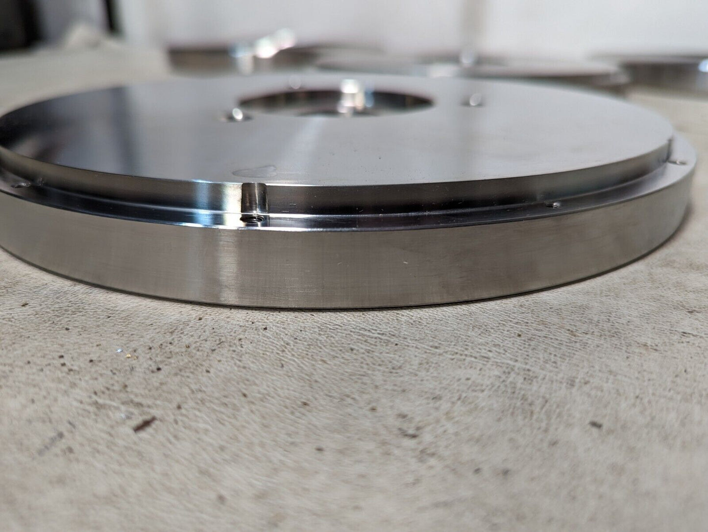 10 inch diameter raised female face blind flange with grooved flat face on rever