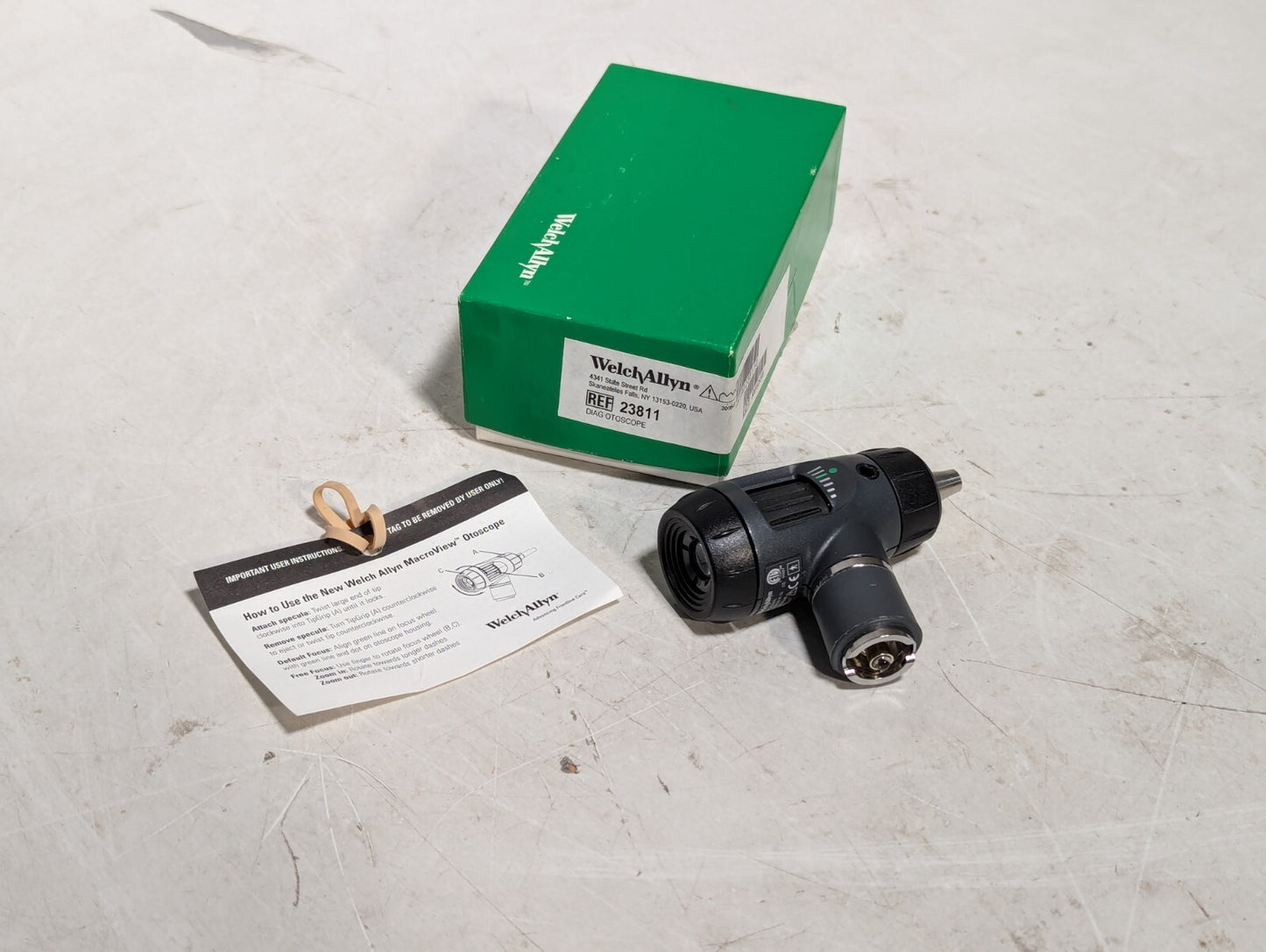 Welch Allyn 23811 MacroView Diagnostic Otoscope, For use w\ 3.5V Power Sources
