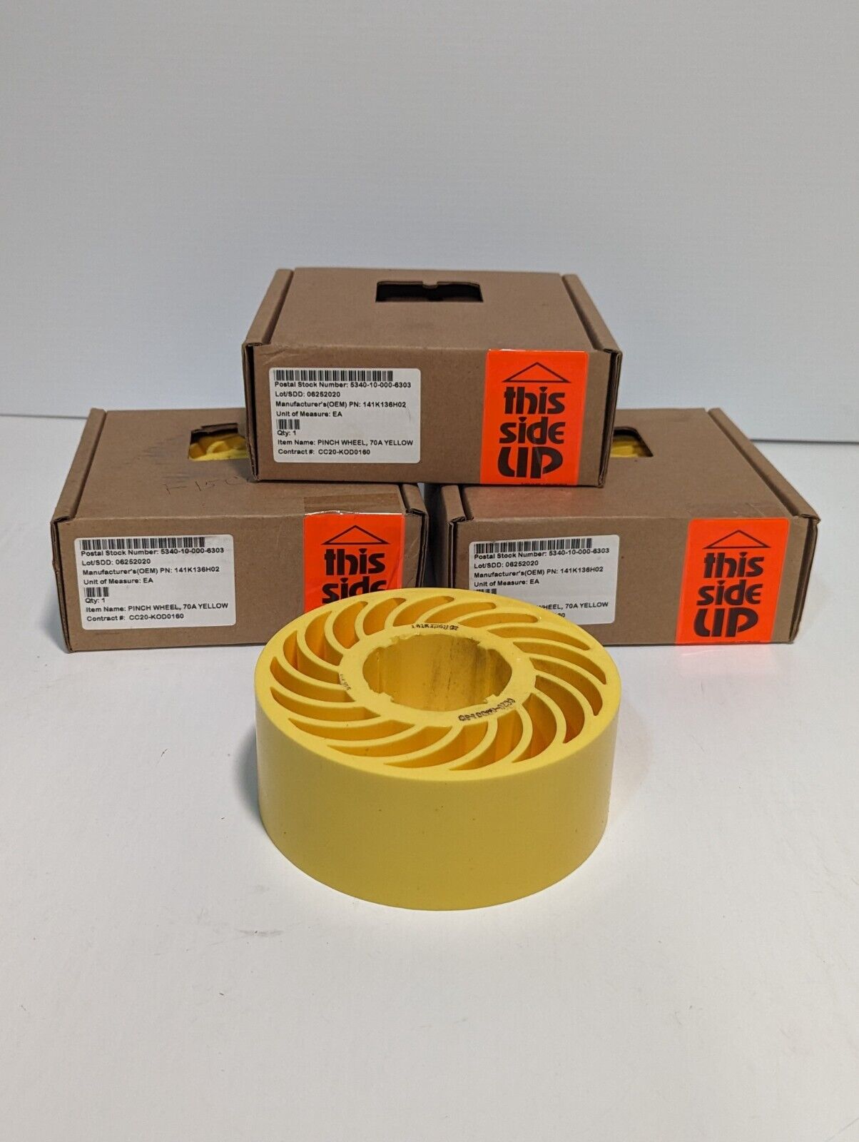 Imao Pinch Wheel 70A Yellow Rubber 5340-10-000-6303 141K136H02 - Free Shipping