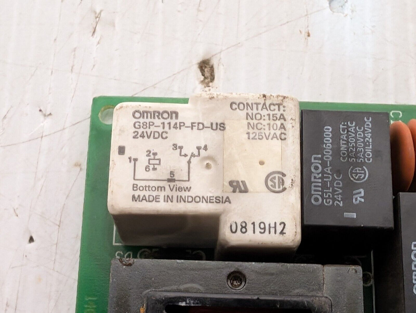 14LG544A Circuit Board w/Many Omron Sensors and PCB Components
