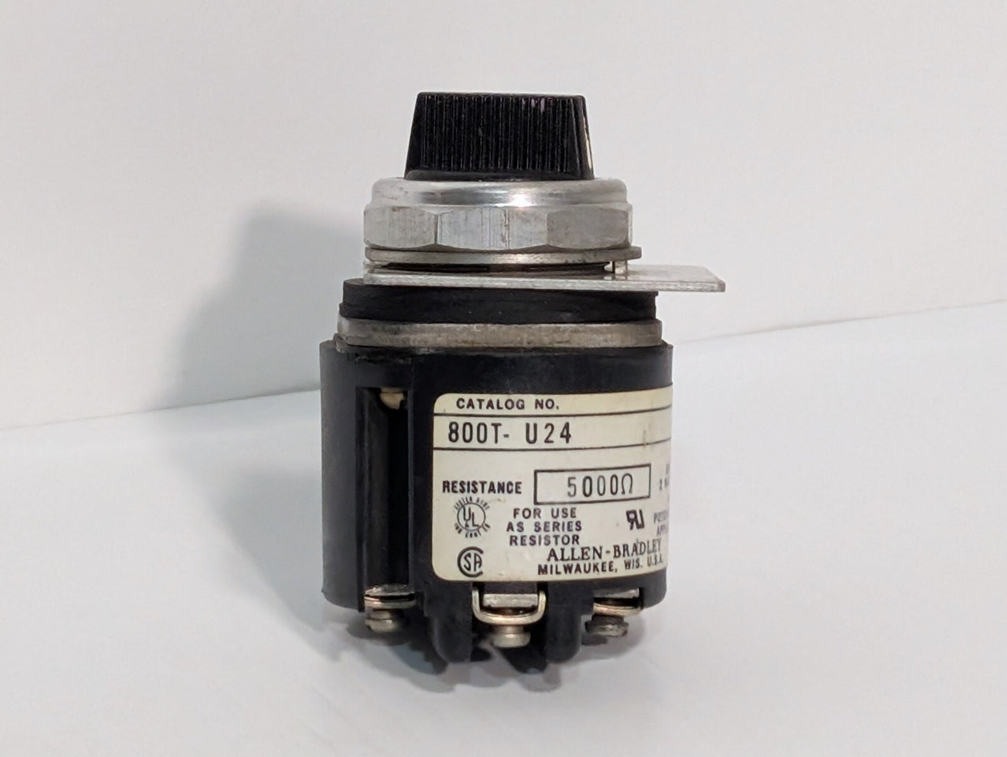 Allen Bradley 800T-U24 Series P Potentiometer 5000 OHMS 2W Max 300 VAC AB