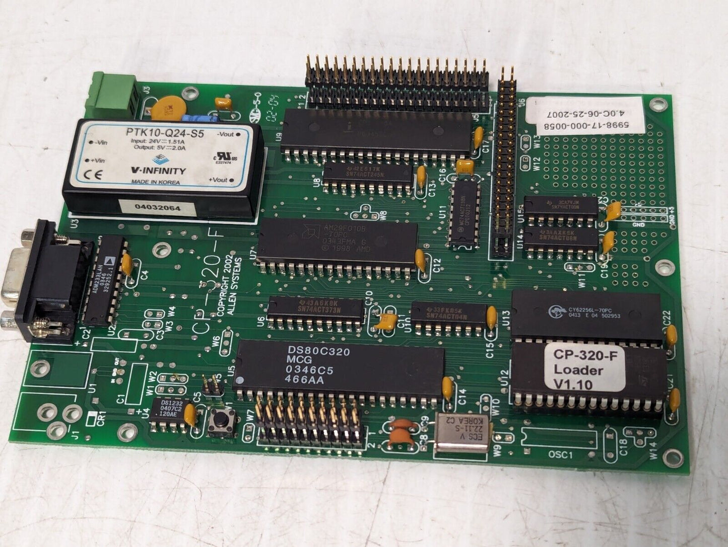 Allen Systems CP-320-F U3S Printed Circuit Board - Free Shipping