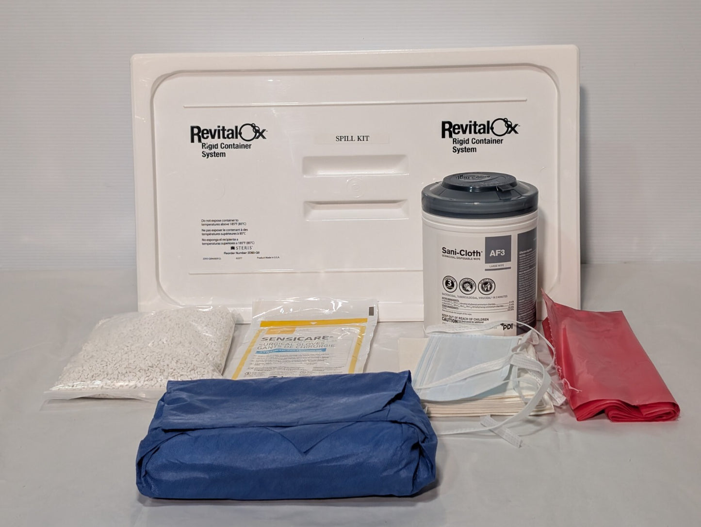 Steris 2D93Q0 Revital-Ox Rigid Container System, w\ Clean-up Kit, 6" x 13" x 21"