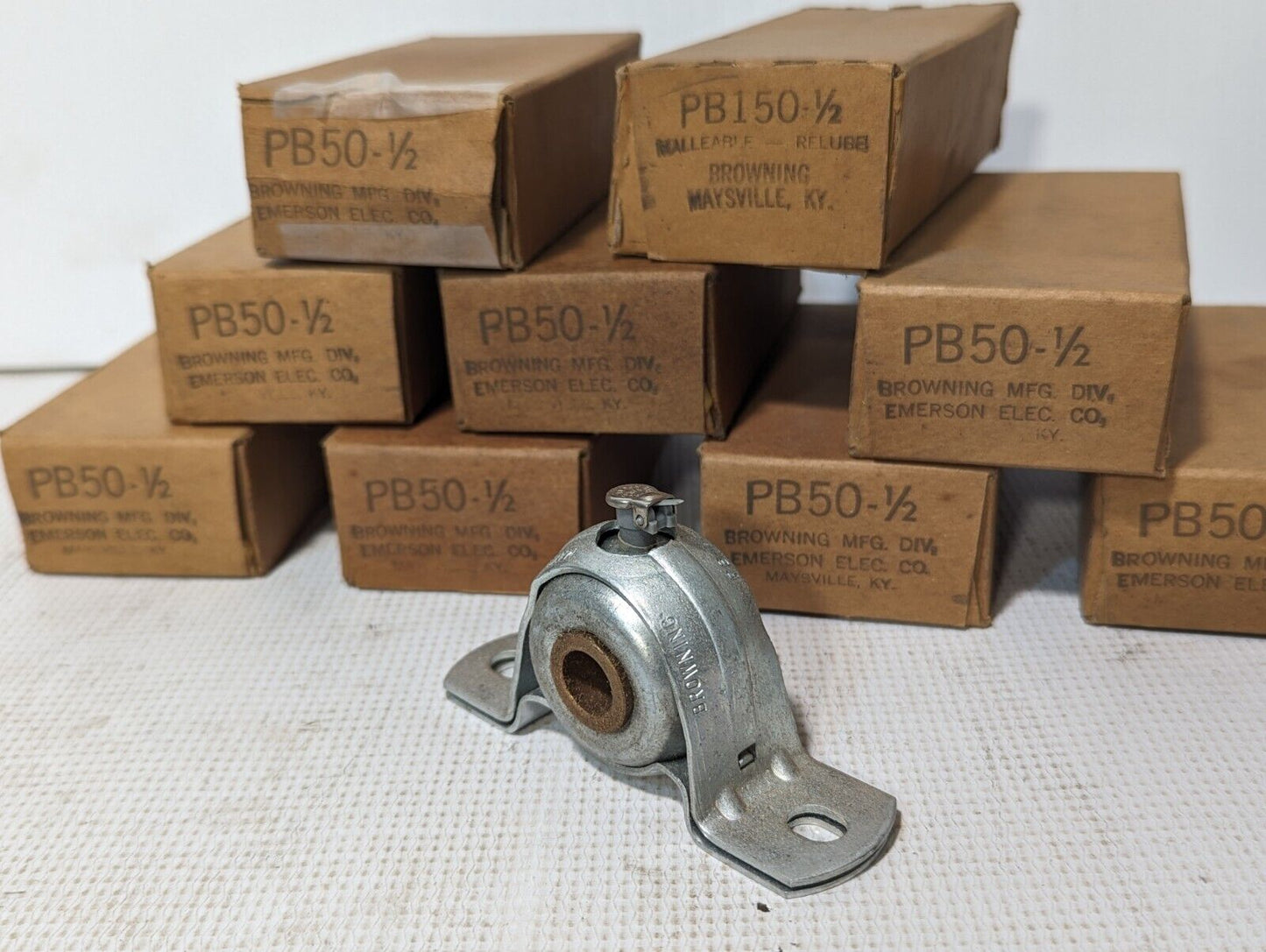 Browning PB50-1/2 Pillow Block Ball Bearing With Lubricator - Free Shipping