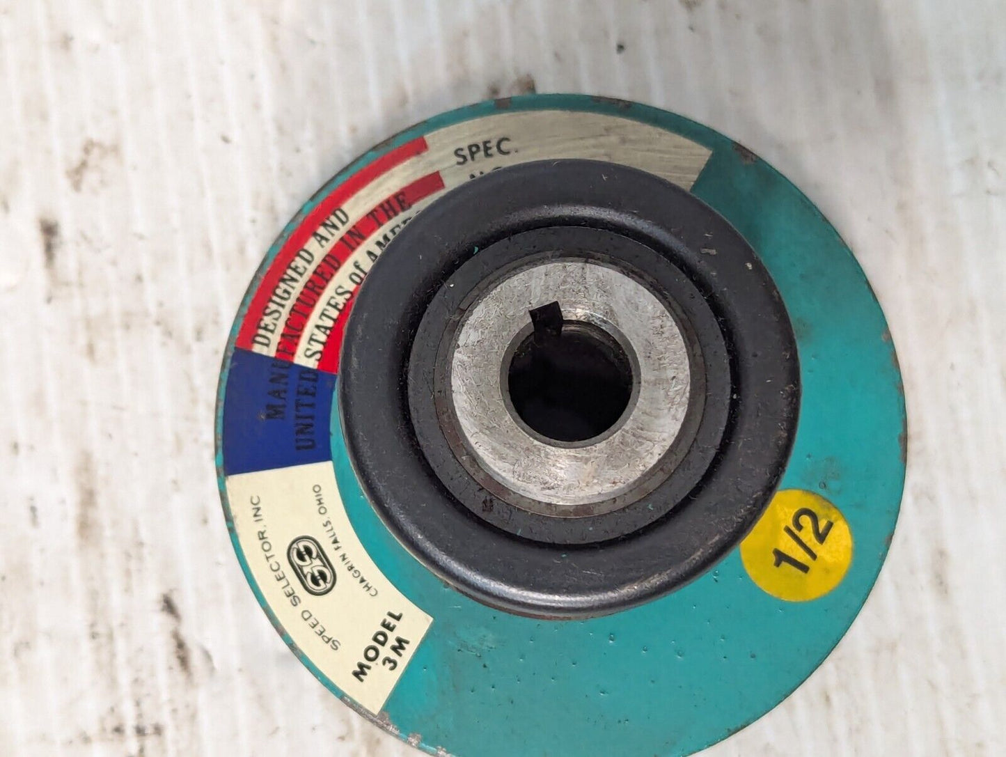 Speed Selector 3M Spring Loaded Pulley 1/2" Bore "A" Section Belt-Free Ship