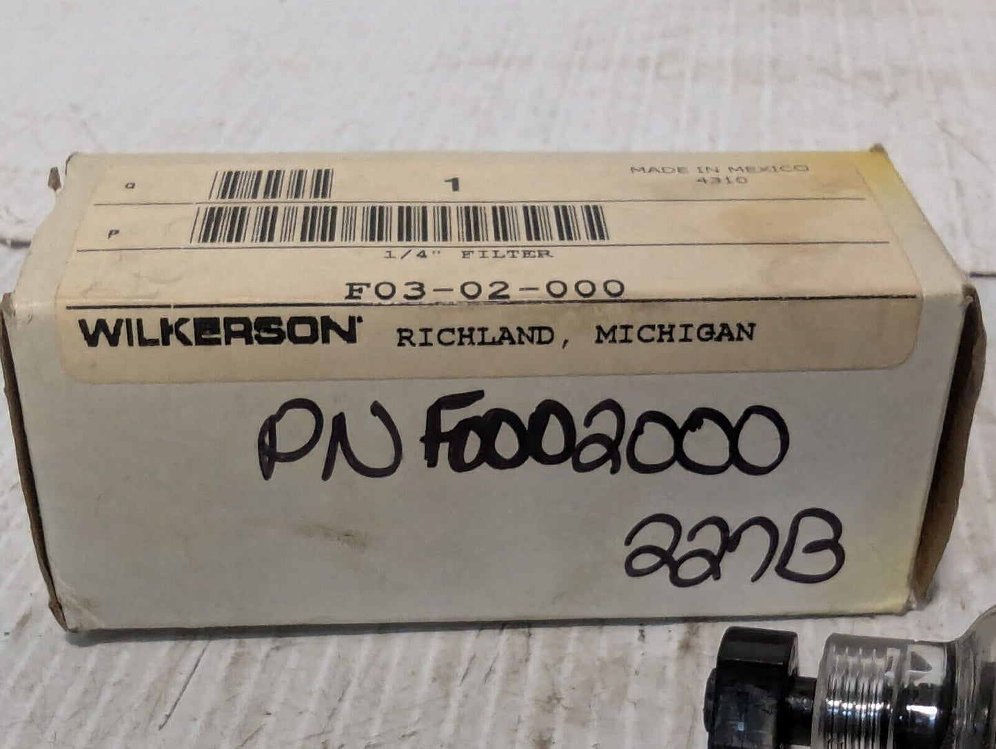 Wilkerson F03-02-000 Pneumatic Particulate Filter - Free Shipping