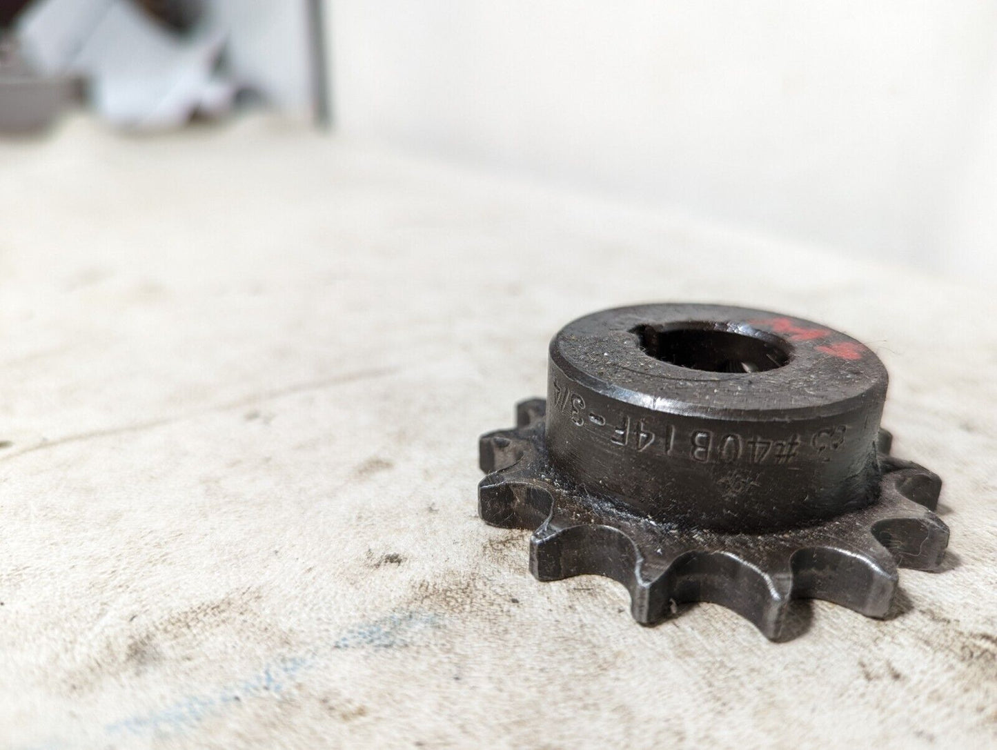 Tsubaki 40B14F-3/4 Single Strand Sprocket, 40 Chain Size, 3/4 Bore Dia, 14 teeth