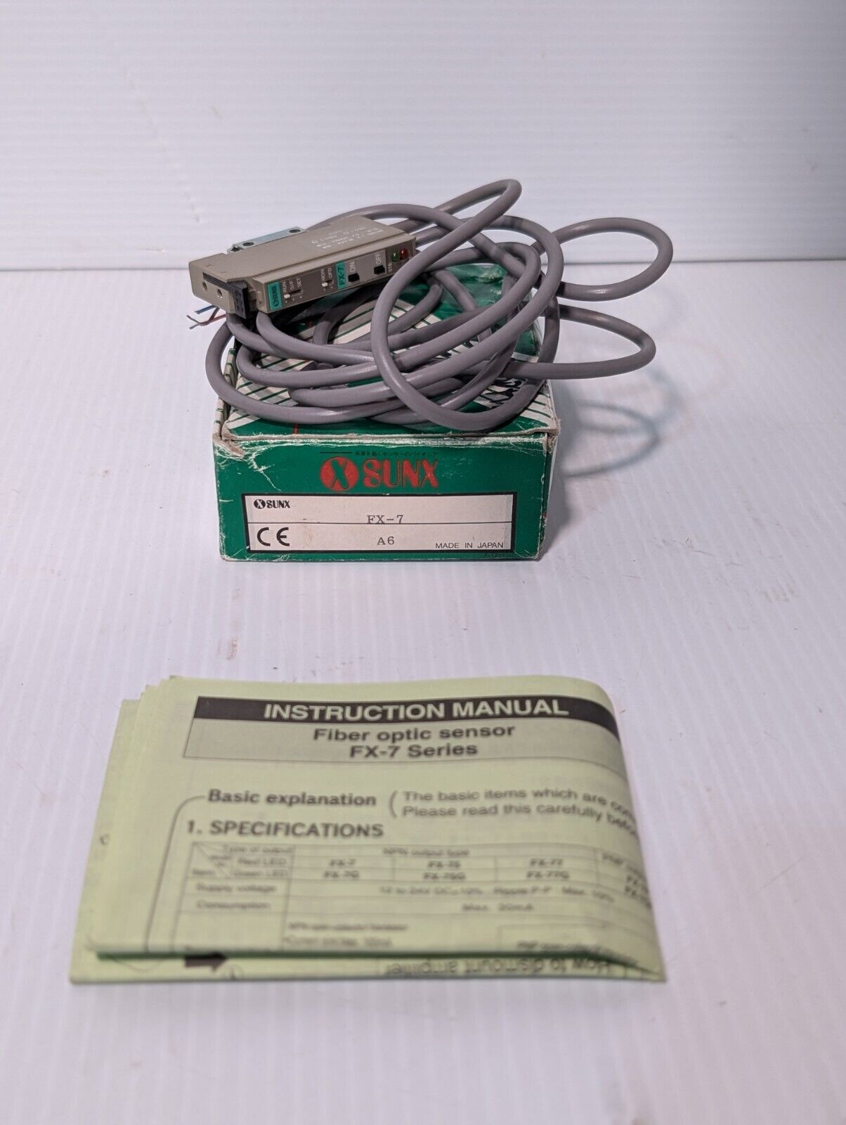 SunX FX-7 Fiber Optic Sensor, Photoelectric Sensor - Free Shipping + Returns