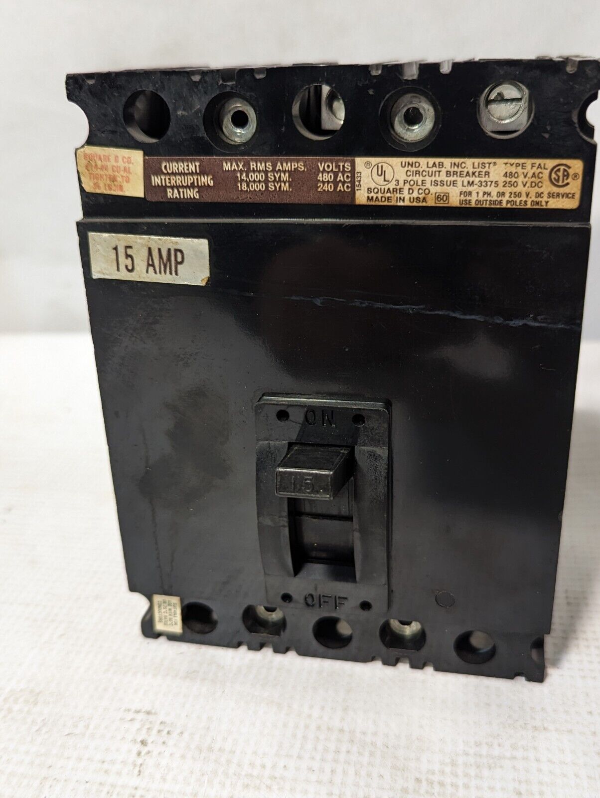 Square D FAL34015 Molded Case Circuit Breaker