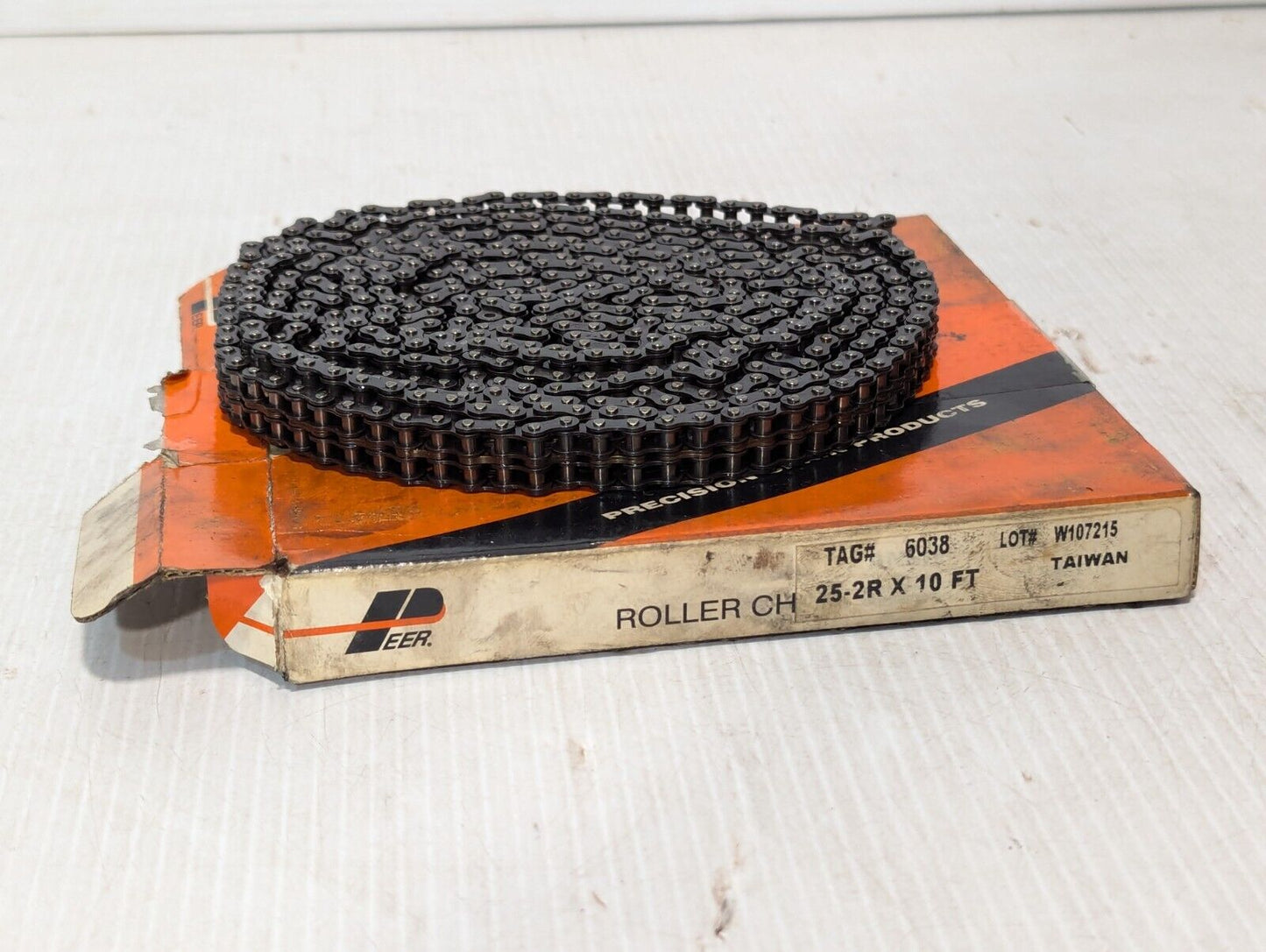 Peer 6038 Roller Chain 25-2R x 10' - Free Shipping