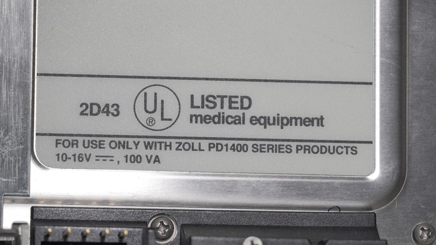 Zoll power charger for use only with Zoll PD1400 series products, 10-16VDC,100VA