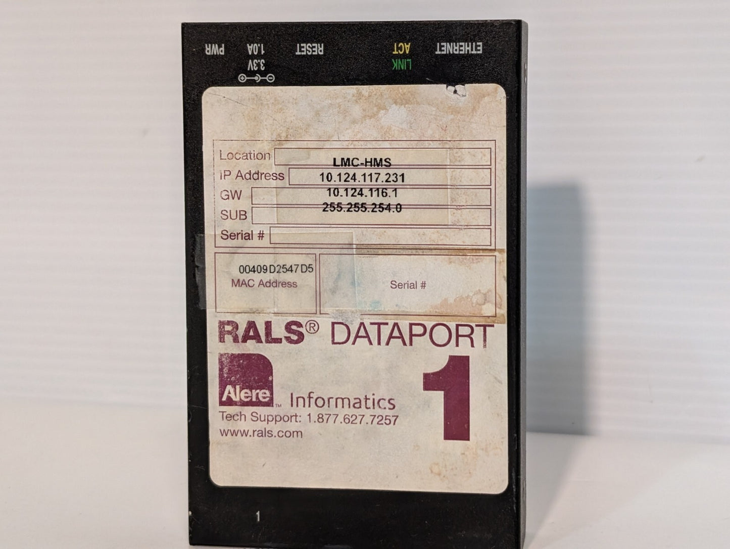 Abbott RALS Dataport1 POCT Device Server, Ethernet, Power Adapter, Peripherals