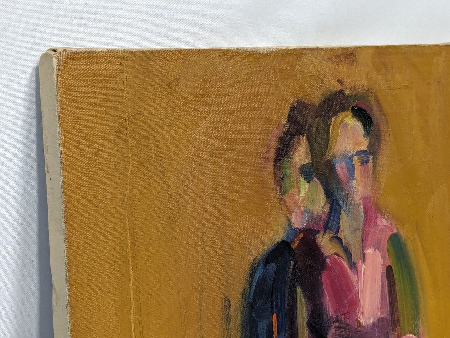 Original oil painting, two women, 20 x 12 inches, unsigned