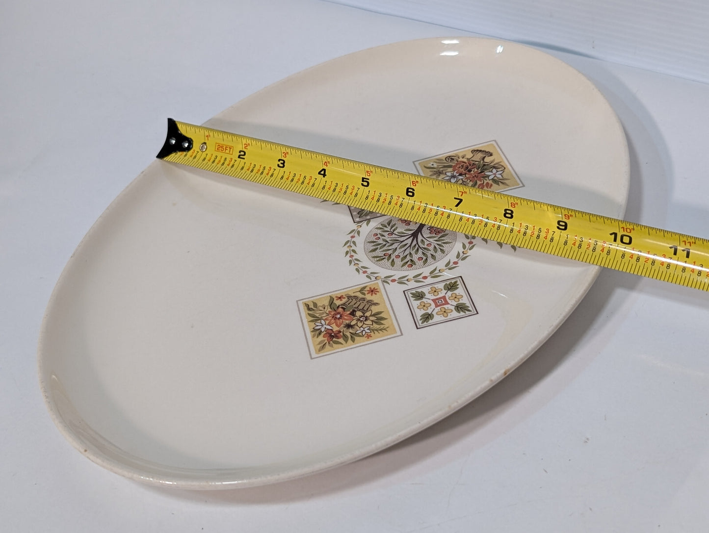 Vintage Taylor Smith Brocatelle Ever Yours Oval Serving Platter, 1960s, MCM