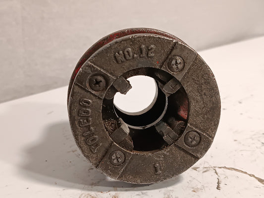 Toledo No. 12 1" Pipe Threader Head With Pipe Threader Die