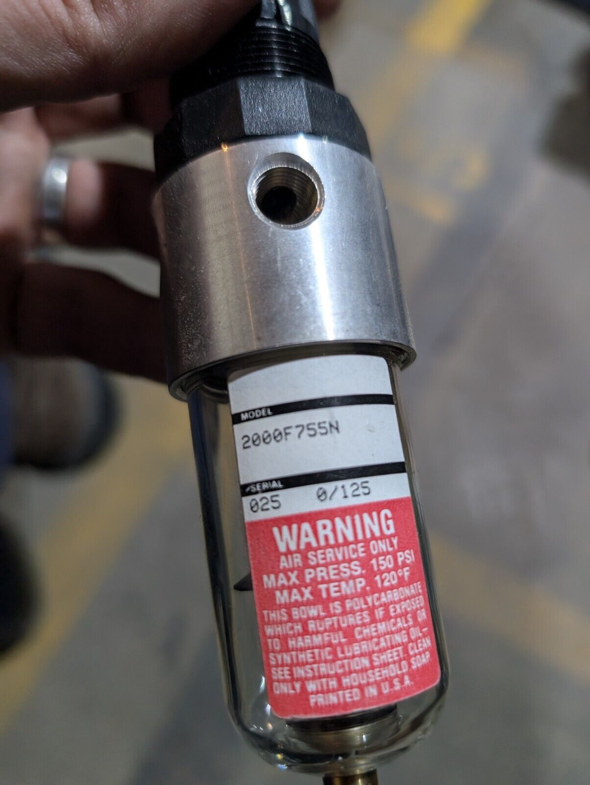 Watts 2000F755N Air Pressure Regulator 025 0/125,150PSI 120°F Max, Free Shipping
