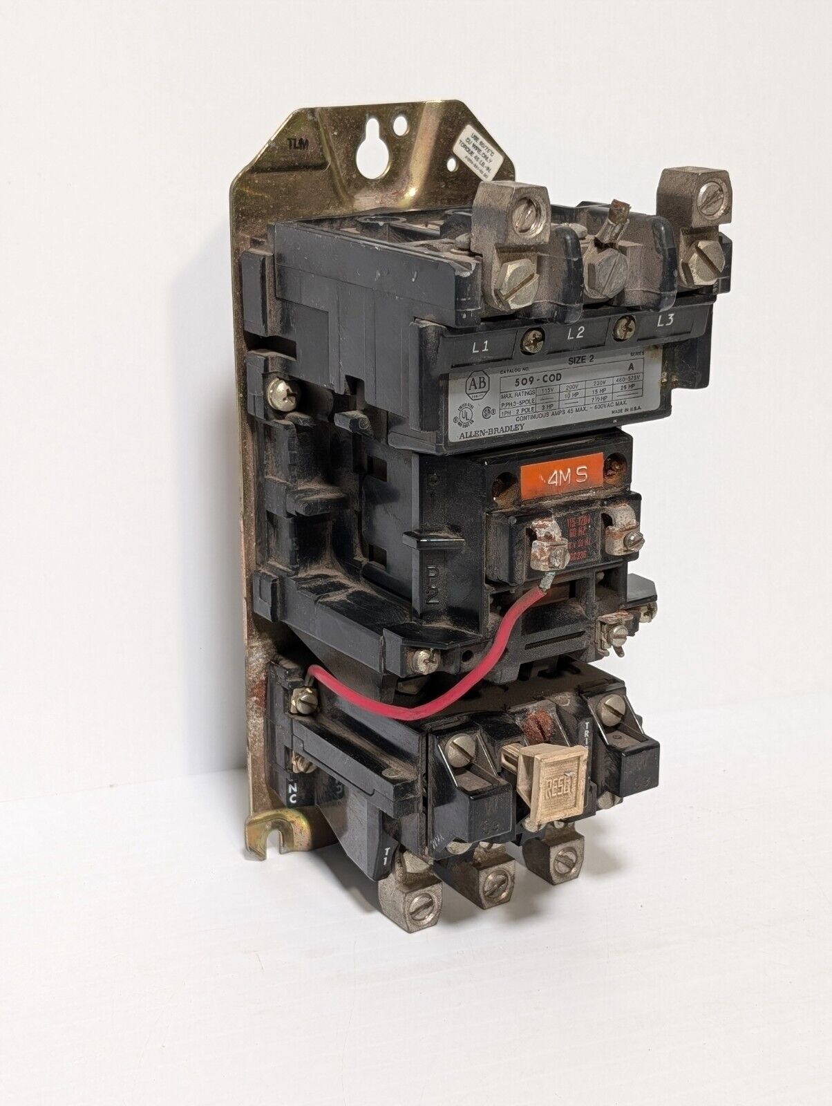 Allen Bradley AB 509-COD Size 2 Starter 120V Coil Series A Size 2 509-C0D