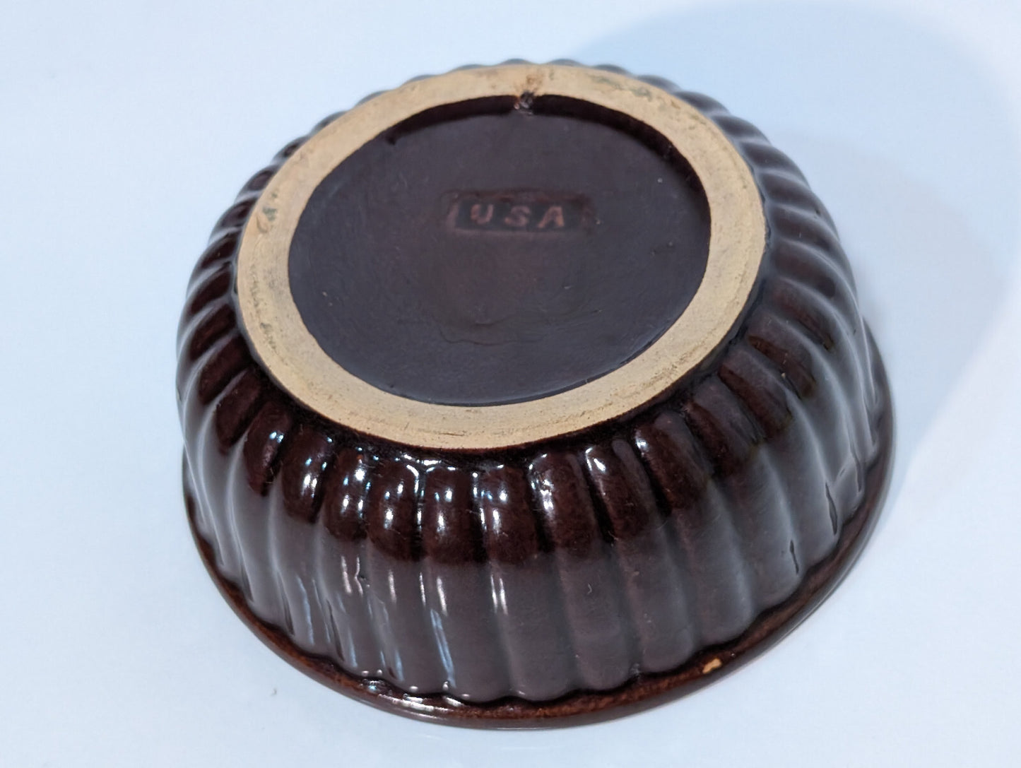 Vintage Stonewear Pottery Nut Candy Snack Serving Dish Earth Tone Made in USA