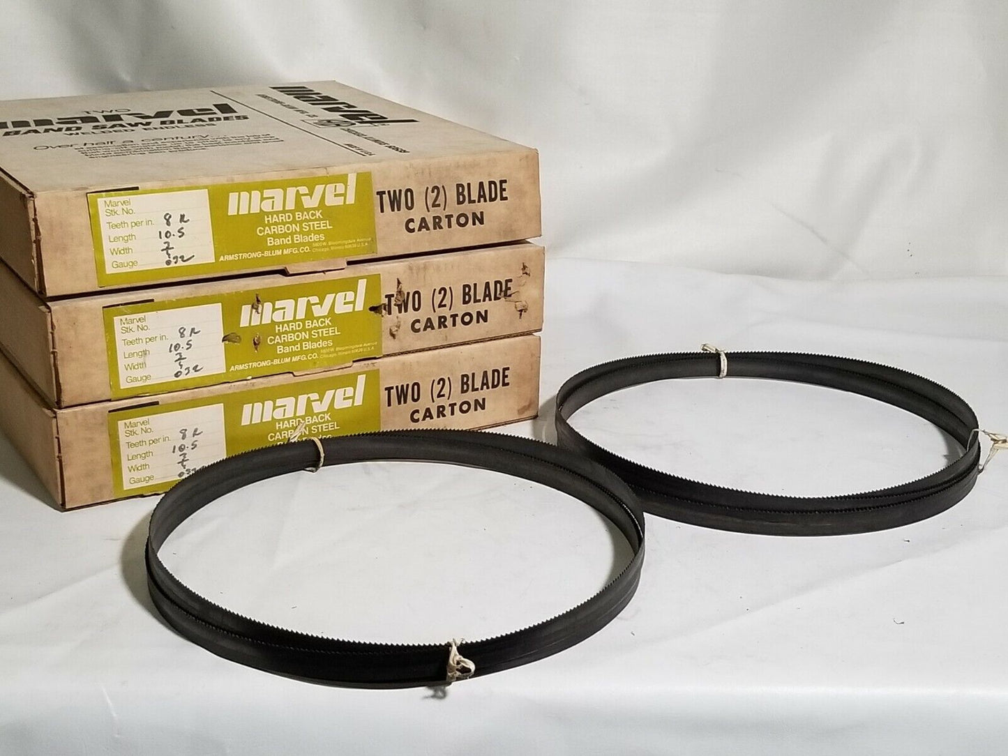 Marvel Hard Back Carbon Steel Band Blades, 8 IL teeth per In, .32 gauge
