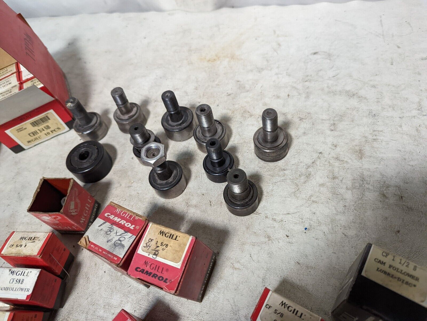 Lot of McGill cam followers: CFH 3/4SB, CF 3/4SB, CF 5/8B, CF 1/2 SB, CF 5/8, ++
